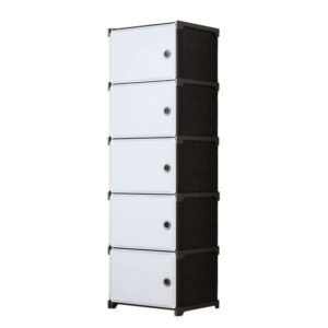 Multi-Tier Slim Plastic Storage Wardrobe